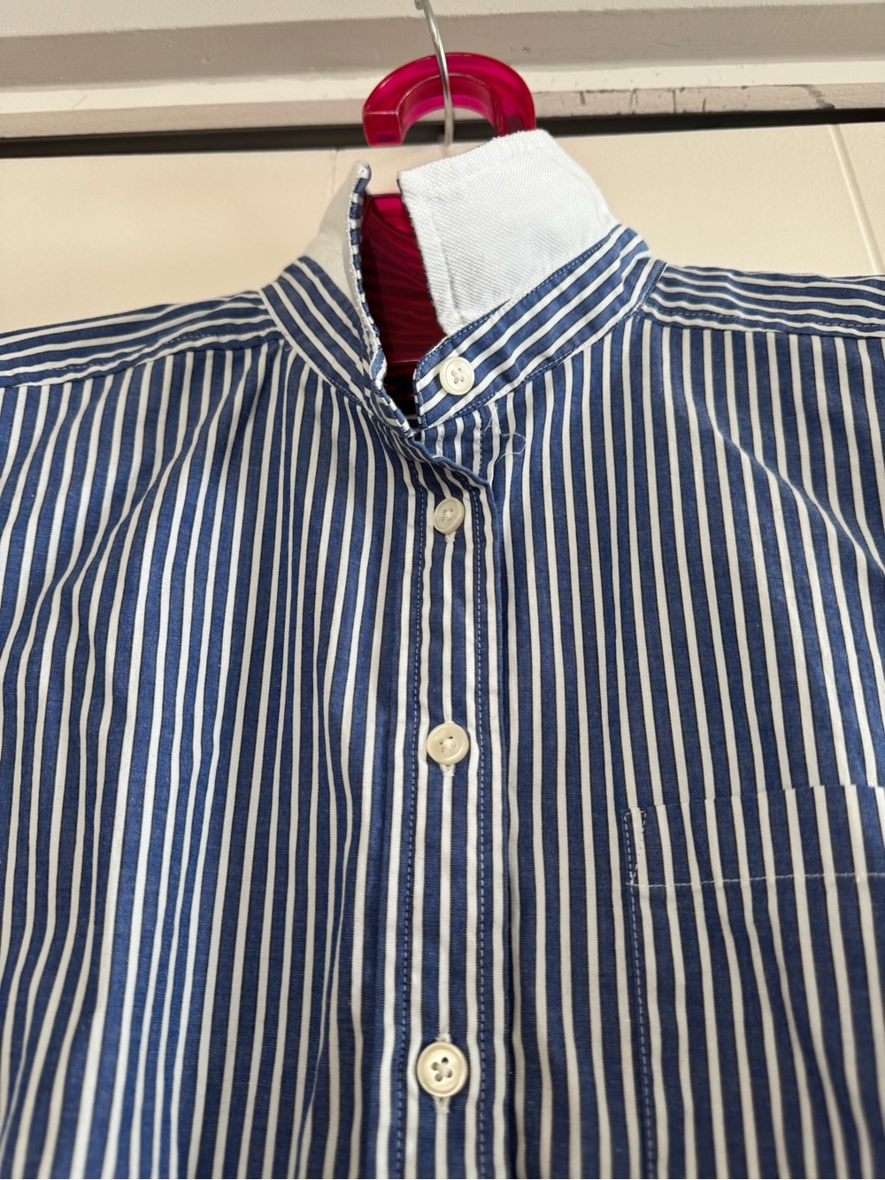 Banana Republic Blue & White Striped Shirt Dress - Size 8